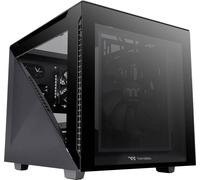 Micro-tour Thermaltake Divider 200 TG Black Boîtier PC noir 2 ventilateurs pré-installés, fenêtre latérale, filtre anti-poussière