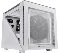 Micro-tour Thermaltake Divider 200 TG Snow Boîtier PC blanc 2 ventilateurs pré-installés, fenêtre latérale, filtre anti-poussière