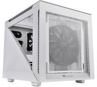 Micro-tour Thermaltake Divider 200 TG Snow Boîtier PC blanc 2 ventilateurs pré-installés, fenêtre latérale, filtre anti-poussière