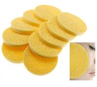 Micro Trader 10 x Éponge de Nettoyage Faciale en Luffa Naturelle, Jaune, Rectangulaire, Style Fibre Naturelle