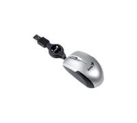 Micro Traveler - Souris - optique - 3 boutons - filaire - USB - argent