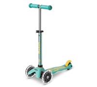 Micro Mobility Mini Micro Deluxe ECO LED Enfants Trottinette à trois roues Couleur menthe
