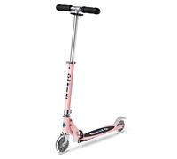 Micro | Trottinette Enfant LED Sprite | Trottinette compacte et Pliable | Apprentissage de l'équilibre | 2 Roues | 5+ Ans | Néon Rose