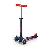 Micro | Trottinette Mini Deluxe LED | Trottinette 3 Roues | Roues Lumineuses | L'équilibre et Motricité | 2-5 Ans | Bleu Marine
