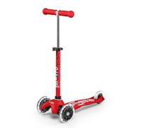 Micro | Trottinette Mini Deluxe LED | Trottinette 3 Roues | Roues Lumineuses | L'équilibre et Motricité | 2-5 Ans | Rouge