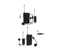 Micro UHF - - WI-MIC - Casque serre-tête et Micro-cravate - 24 Canaux UHF - Plug and Play