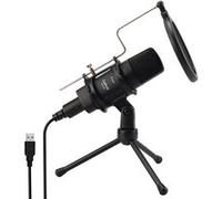 Micro USB Condensateur Omnidirectionnel avec Trepied et Filtre Anti-Pop - Daffodil MCP200 - Microphone Professionnel pour PC & Mac, Enregistreur Podcast, Gamer, Studio, Stream, Ordinateur, ASMR - Noir