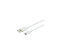 ERARD Cordon micro USB mâle / USB mâle 2.4A - 3 m - Blanc