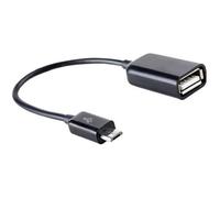 Micro USB OTG Cable, USB mâle à l'adaptateur OTG Female Convertisseur pour l'ordinateur de Tablette pour Smartphone (Noir)