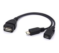 Micro USB OTG Splitter Cable, NEORTX Micro USB OTG Power Enhancer Cord USB 2.0 A Female to Micro USB Male and Micro 5 Pin Female Adapter Host Converter Cable