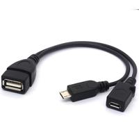 Micro Usb Splitter Cable Otg Power Enhancer Cord Usb 2.0 A Female To Micro Usb Adaptateur De Chargeur Hôte Et Micro 5 Broches[Z423]