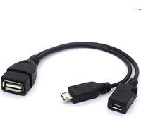 Micro USB Splitter Cable OTG Power Enhancer Cord USB 2.0 A Female to Micro USB Adaptateur de chargeur hôte et micro 5 broches