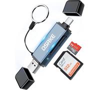 Micro USB/USB C SD Card Reader, 3 in 1 OTG Memory Card Reader Reader Adapter Aluminium for Mac, Macbook, iPhone 15, Camera, Android Phones, PC, Laptop, Computer