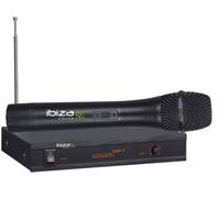 Ibiza - VHF1A - Système de Micro sans Fil avec 1 Micro VHF et 1 récepteur - 1 Canal 207.5MHz - Noir