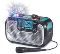 VTech - SuperSound Karaoke, Enceinte Karaoké Enfant avec Micro, Boule Disco Lumineuse Rotative, Bluetooth, Prise Jack pour Casque, Apprentissage du Chant, Cadeau Enfant Dès 5 Ans - Contenu en Français