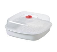 Micro-wave Steamer | Food Grade Kitchen Steaming Heating Cooking Basket | Micro-wave Heating Steamer with Lid | for Veggies, Buns, Rice, Stews, Vegetables, Fish, Food, Dinner