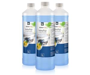 Microactiv® Nettoyant Sol Concentré 3 x 1 L pour Robots Laveurs - Séchage Rapide, Antidérapant, Idéal pour Tous Types de Sols