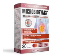 MICROBIOZYM3 - Probiotiques 10 Milliards UFC + Prébiotiques & Enzymes Digestives - Lactobacillus & Bifidobacterium - Équilibre Digestif & Microbiote - 30 Gélules (15 Jours) - Eric Favre