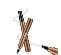 Microblading - Crayon à sourcils étanche - Pointe fourchette à 4 dents - Longue durée - Pour dessin naturel des poils - Effet microblading 3D - Marron foncé