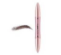 Microblading Eyebrow Crayon à sourcils 2 en 1 Dual Eye Brow avec 4 pointes fourchues et pointe pinceau précise