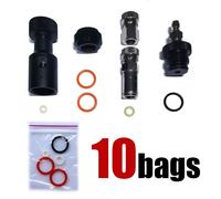 Microbore De Ligne Optique Pour Tuyau À Distance,Bobine Hpa,2.5m,100 Pouces,Vérification De La Glissière,Déconnexion Rapide,Jauge 3000psi - Type 10bags Backup Orings