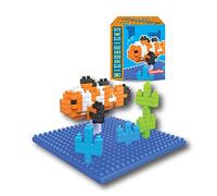 Microbricks - Poisson Clown de Deluxebase. Mini Puzzle en Briques sur Le Thème de l'Océan. Puzzle 3D pour Enfants Facile à Assembler sur Le thème des Animaux