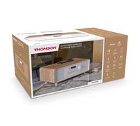 Micro-chaîne Bluetooth - THOMSON - Blanche et Noire - Radio FM/CD/MP3/USB, 60W, Égaliseur