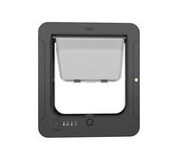 Microchip Cat Door - Smart 4 Way Locking Pet Door with Remote Control | Auto-Sensing Pet Gate with 2 Collar Sensors for Indoor, Outdoor Use, Home, Patio and Balcony