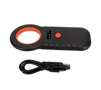 Microchip Scanner, ISO 11784 11785 FDX-B EMID 128 Enregistrements Stockage De Données Télécharger sur PC Microchip Scanner Reader Handheld Dog Pet Microchip Scanner Tag Reader pour Chien/Animal(Noir)