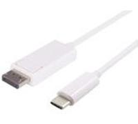 Microconnect 1.0m USB C - DP DisplayPort White - Adaptateur de câble (USB C, DisplayPort, mâle / mâle, 1 m, White)