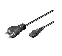 MicroConnect 1m IEC 320 câble électrique Noir - Cables électriques (1 m, Male Connector/Female Connector, Noir)