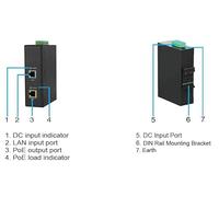 MicroConnect, 30W 802.3af/at PoE Injector, 12-48V, 50-60Hz, 55V DC, Maximum speed rate: 1000Mbps, Transmission distance: 100m, Adaptateurs PoE