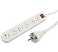 MicroConnect - 6-way Danish Socket 3M White - Barres d'alimentation