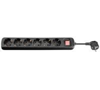 MicroConnect - 6-way Schuko Socket 5M Black - Barres d'alimentation