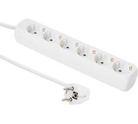 MicroConnect 6-way Schuko Socket 5M White (GRU0065WA)