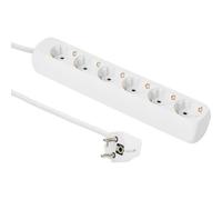 MicroConnect 6-way Schuko Socket 5M White (GRU0065WA)