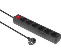 MicroConnect 6-way Schuko Socket on/off