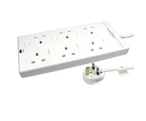 MicroConnect - 6-way UK Socket 2M White - Barres d'alimentation