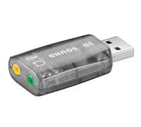 MicroConnect 68878 Carte Son USB 2.0 Externe avec Sortie et Entrée Audio pour Ordinateur - Amélioration Audio pour Gaming et Enregistrement