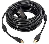 MicroConnect Active USB 2.0 A-B Cable, 10m With integrated repeater/amplifier, Up to 480 Mbps data transfer