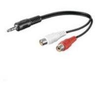 MicroConnect - Adaptateur audio - RCA x 2 femelle pour mini-phone stereo 3.5 mm mâle - 20 cm