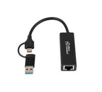 MicroConnect Adaptateur MC-USBACNET1G USB-C/A vers RJ45 Noir