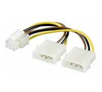 MicroConnect - Adaptateur secteur - alimentation interne 4 plots (M) pour Alimentation PCIe de 6 broches (F) G