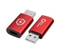 MicroConnect - Adaptateur USB - USB (M) pour 24 pin USB-C (F) - 5 V - 2.4 A - Charge sécurisée, bloqueur de données - rouge