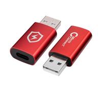 MicroConnect - Adaptateur USB - USB (M) pour USB-C (F) - 5 V - 2.4 A - Charge sécurisée, bloqueur de données - rouge