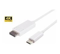 Usb3.1 c - dp m-m, 1m white usb3.1c to displayport cable 3840*2160@60hz microconnect usb3.1cdpbw1