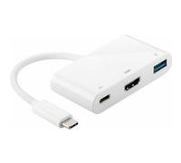 Montage et connectique PC GENERIQUE Usb3.1c to usb 3.0 hdmi usb3.1 hdmi female usb3.0a female usb3.1 type c female, 0,2m, white microconnect usb3.1ccom2