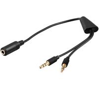 Microconnect AUDAL câble audio 0,4 m 2 x 3.5mm 3,5mm Noir