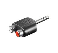 Microconnect AUDANH Adaptateur Audio 6.35mm Mâle vers 2x RCA Femelle, 10g, dimensions emballage 159x120x14mm