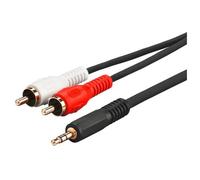 Microconnect AUDLC15G câble audio 15 m 3,5mm 2 x RCA Noir